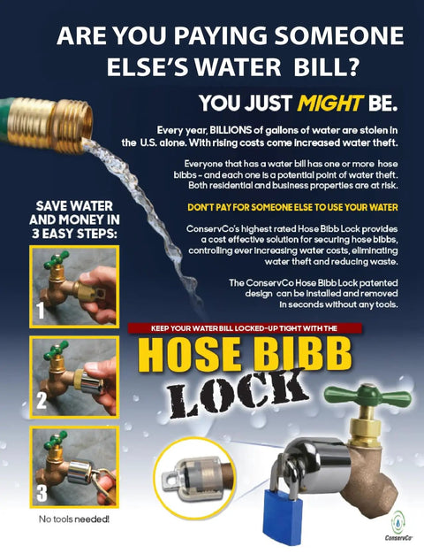Outdoor Hose Bibb Lock With Padlock The Real Deal Anti Theft That Stops Water Theft and Waste Easy to Use For Gardens RV