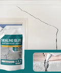 DIY Concrete Crack Filler Sealant That Dries Fast And Bonds Strong For Quick Waterproof Leaks Fix Self Leveling Cement Grout Reusable Repair Adhesive For Roofs Walls And Bathrooms, packaging and application on wall crack