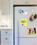 Adhesive Backed Round Rubber Magnets For Crafts And DIY Projects, Sticky Magnetic Dots 0.75 Inch on fridge with notes