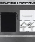 4 Piece Drum Key Set With Drill Bit For Instant Head Changes And Lightning Fast Tuning Speed Drum Keys And Standard Keys Chrome Wrench Multi Tool For Acoustic And Electronic Drums Includes Case And Velvet Bag with storage bag and packaging box