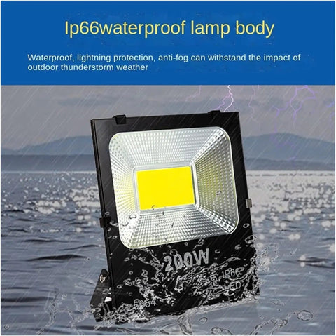 JUDYSSY Security Lights Outdoor Flood Light Led Wall Lamp Floodlight Exterior in water, 200W, IP66 waterproof lamp body