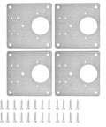Stainless Steel Cabinet Hinge Repair Plate 4 Pack With 24 Screws Reinforcement Brackets For Kitchen Cabinets Doors Wardrobe Drawers