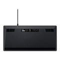 Full Size Pc Gaming Keyboard Delivering Sick Rgb Backlighting And Fully Programmable Macros For Casual To Pro Players Ready To Absolutely Crush Ranked Matches And Enjoy Lag Free Output On Any Standard Desk Setup back view showing black chassis and cable.