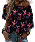 Women's Loose Boat Neck Short Sleeve T Shirt Casual Comfortable Lightweight Top For Work Travel Dragon Lover Tee