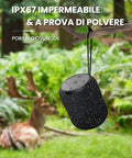 Outdoor view of 15W Portable Bluetooth Speaker With Dual True Wireless Stereo For Party Vibe, Loud Crisp Highs And Deep Bass in forest.