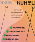 Comparison of NHUHOLE and other brand golf ball retrievers, highlighting premium steel, 20lb load-bearing, and rust resistance.