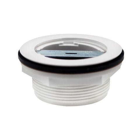 Heavy Duty No Caulk Shower Drain With Slick Polished Chrome Grate And Strong Compression Fit For Quick Abs Pvc Hookup, white drain body.