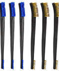 Six Pack Double Ended Gun Cleaning Brushes Set With Brass And Nylon Bristles All Purpose Cleaning Kit For Rifles And Pistols Blue And Brass