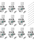 Amazon BPV-31 10-pack bullet piercing valves for refrigerator water lines; metal with green seal for 1/4–3/8 OD pipes.