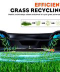 Illustration of efficient grass recycling with 3 Pack High Lift Mower Blades 6 Point Star Set For 50 Inch Deck Riding Mowers ZT1 ZT2 Compatible