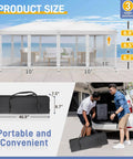 10x20 Pop Up Canopy With Sidewalls And Carry Bag Easy Up Screened Gazebo for camping, showing size specs and portability