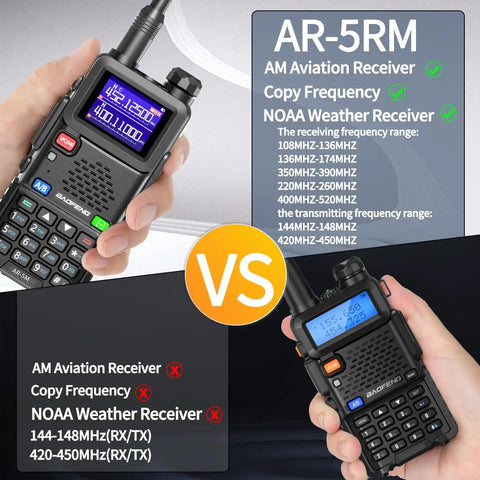 Long Range Handheld Two Way Radio 10W Rechargeable With NOAA Weather Emergency Mode Tactical Radio comparison