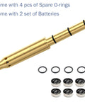 Easy In Sight Red Laser Boresighter For .25 Caliber Rifles Lets You Sight In Fast And Accurate For Hunting, with O-rings and batteries included