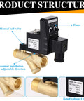 Automatic Drain Valve Kit For Air Compressors With Electronic Tank Drain, brass construction, close-up of 110V AC components