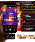 Turn Your Smartphone Into A 192x192 Thermal Imager With USB C Plug And Play For Android And iPhone, showing temperature readings on screen