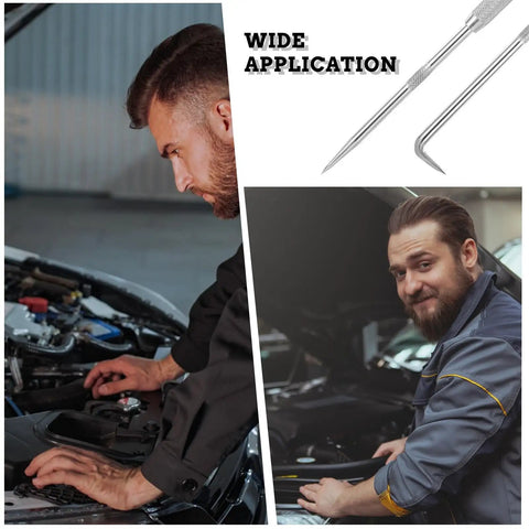 Heavy Duty Double Pointed Scriber Tool With Sharp Carbide Tip For Precision Metal Marking and Welding Layouts tackles tricky marks on metal engine parts.