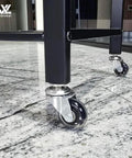 Inline Skate Style PU Screw In Caster Wheels With Five Sixteenths Eighteen Threaded Stem 25mm Length used on office furniture.
