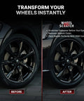 Silver Wheel Touch Up Paint Kit For Cars Easy 3 Step DIY Alloy Rim Repair before and after curb rash removal