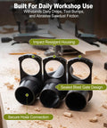 Slick 2.2 Inch Woodworking Dust Collector 3 Way Splitter With Independent Blast Gates showcasing impact resistant housing and secure hose connections.