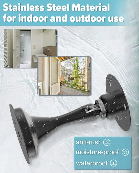 Magnetic Door Stopper 2 Pack Stainless Steel Heavy Duty Door Stops For Bottom Of Door Wall Or Floor Mounting with waterproof feature.