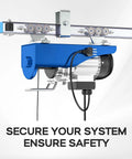 LookFox Unistrut trolley limit device, blue housing with motor, for 1-5/8 in wide or taller strut channel, 2-pack