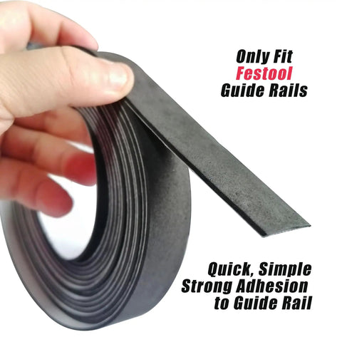Slip Resistant Guide Rail Strip Replacement For Festool Rails Self Adhesive Anti Skid Bar 220 Inch Long Black Durable Upgrade
