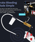 Handheld Brake Bleeder Kit With Vacuum Pump And Pressure Gauge For Cars Motorcycles ATVs Includes Hoses Adapters Reservoir All In One Brake Fluid Bleeding Tool Set For Easy One Person Automotive Vacuum Diagnostics on brake caliper