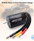 M3650 3100KV Brushless RC Motor With 3.175mm Shaft Waterproof and beefy high speed aluminum CNC heat sink for RC cars