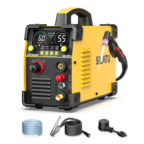 55Amp Dual Voltage Plasma Cutter With HF Non-Touch Pilot Arc, 110V/220V LED Display, Air Sensor Technology, side view