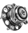 Close-up of Plug And Play Wheel Hub And Bearing Assembly Pair For Acura TSX And Honda Accord 5 Lug Left Or Right, OEM Grade Replacement.