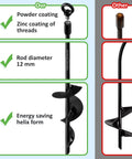 Comparison of Heavy Duty 30 Inch Ground Anchors Kit Of 4 Screw In Earth Anchors with other augers showing coating and helix design differences