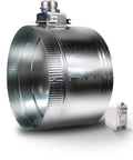 ZoneMaster 12 Inch Normally Closed Motorized Vent Damper For HVAC Zoning And Fresh Air Make-Up, Power Open With Spring Close, 24V Operation