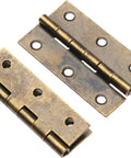 Bronze Decorative Wooden Box Hinge Set 2 Pieces For Small Cabinets And Drawers Jewelry Box Hardware Vintage Butt Hinge 50x28mm