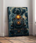 Vintage Steam Train Canvas Wall Art for Living Room Decor Retro Industrial Style Locomotive Artwork in High Definition Print