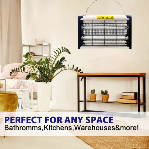 20W Indoor Bug Zapper With UV Light Mosquito Trap Insect Killer for Home Office and Restaurant Safe Mesh Guard installed