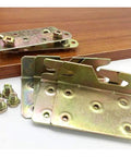 Rock Solid Heavy Duty Bed Rail Connectors For Wood Frames Non Mortise Headboard And Footboard Hardware Kit With Screws, galvanized steel brackets.