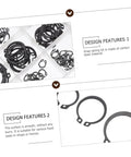 225 Piece Carbon Steel C Shape Retaining Ring Kit with snap rings in storage case, showing design features.