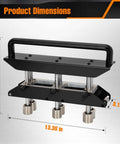 Pro Grade Three Station Edge Roller Bender For Roofing and Sheet Metal dimensions: 9.84x13.38x3.15 inches, front view