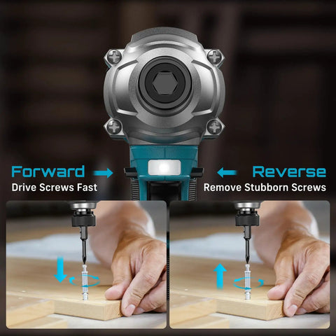 Kick Ass Cordless Drill And Brushless Impact Driver Power Tool Combo Kit For Home Diy Tasks shown in action driving screws.