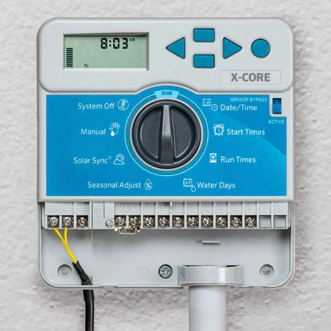 X-Core 6 XC600i Indoor Sprinkler Timer with manual controls and digital display for 6 zone irrigation controller