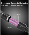 Green Laser Bore Sight Kit With Button Switch And 32 Adapters battery compartment showing CR2 3V 800mAh battery