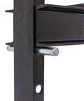 Close-up of a 20 Ton Shop Press With Pneumatic Or Hand Pump, Heavy Duty Metal Bending And Straightening Tool for home mechanics.
