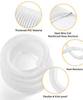 2.5 Inch By 10 Ft PVC Clear Dust Collection Hose Puncture Resistant Fume Hose With Four Stainless Steel Clamps coiled view
