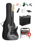 Starter Electric Guitar Kit With 39 Inch DST-80 All In One Bundle Featuring Classic SSS Pickup, 5W Amp, and accessories.