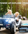 Kids ride a toy car powered by a 12V 7Ah LiFePO4 Deep Cycle Battery With Built In BMS Direct Replacement For 6FM7 SLA