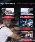 Drive Shaft Coupler Flex Joint Bolt On Replacement For BMW Cars And SUVs Heavy Duty Vibration Dampening Link Compatible With Wide Range Of Models Like 135i 328i 335i 740i X3 X5 Z4, infographic
