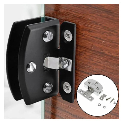 Glass Door Hinge With No Drilling Side Mount Clamp Hardware for Frameless Glass Doors Easy Install Purple Color Adjustable Clamp