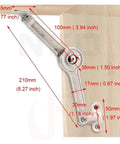 Adjustable Cabinet Hinge For Cupboard Doors With Random Stop Function And Lift Up Flap Support Hydraulic Mechanism dimensions shown.