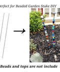 Massive 24 Piece M4 And 8 By 32 Inch Threaded Rods And Studs Kit with 12 12.99in fully threaded rods displayed as garden stakes