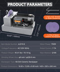 No Sweat Lawn Mower Blade Sharpener And Bench Grinder With Ceramic Grinding Wheel and adjustable brackets for blade sharpening setup.